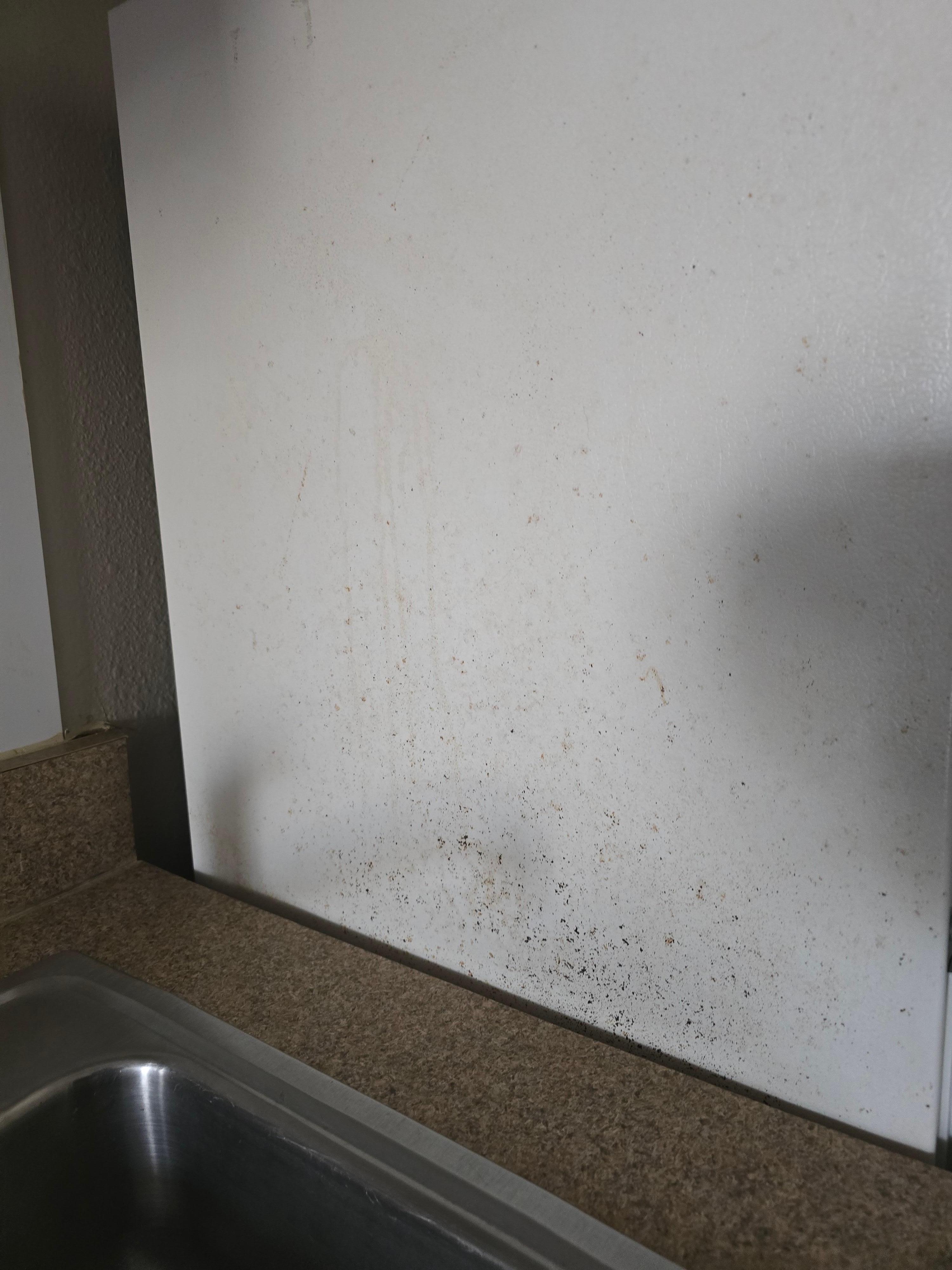 This is the side of the refrigerator.  Grease and grime.