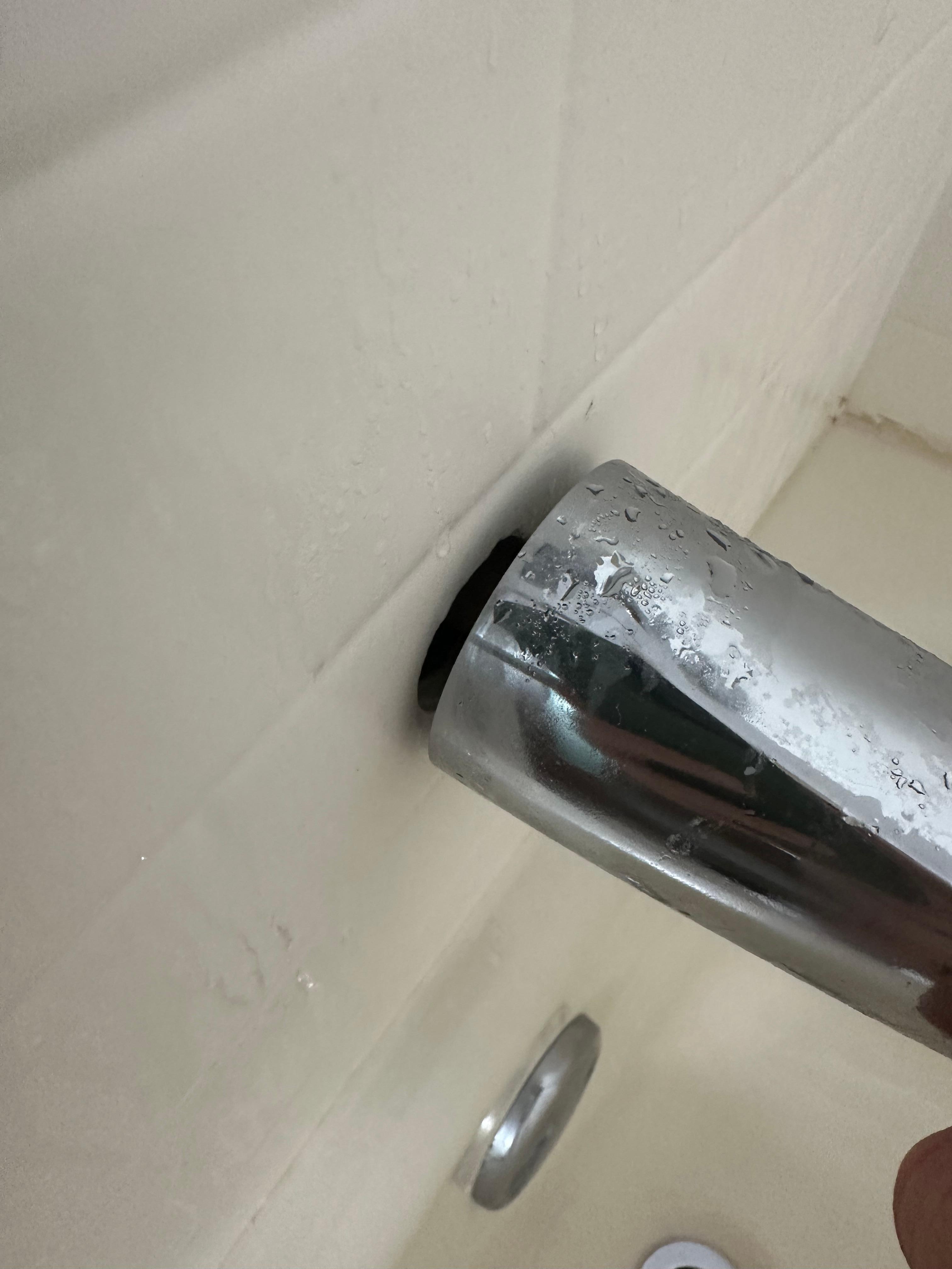 Faucet pulled away from wall