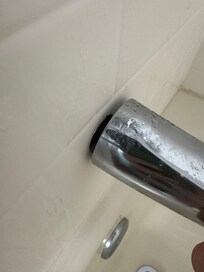 Faucet pulled away from wall