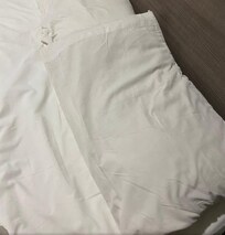 Pillows very flat , pillow cases brownish .