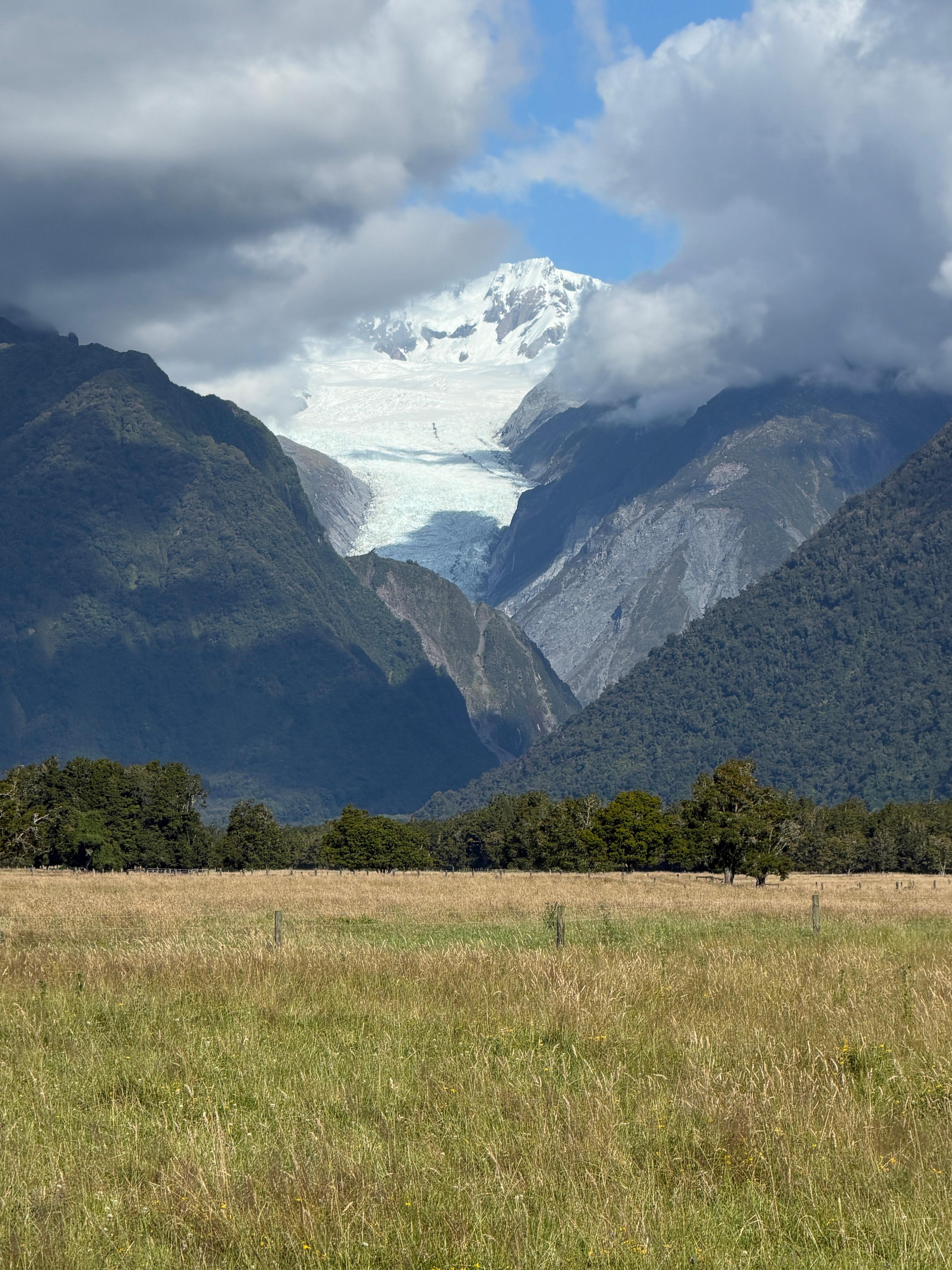 The glacier view just 3 km down our road