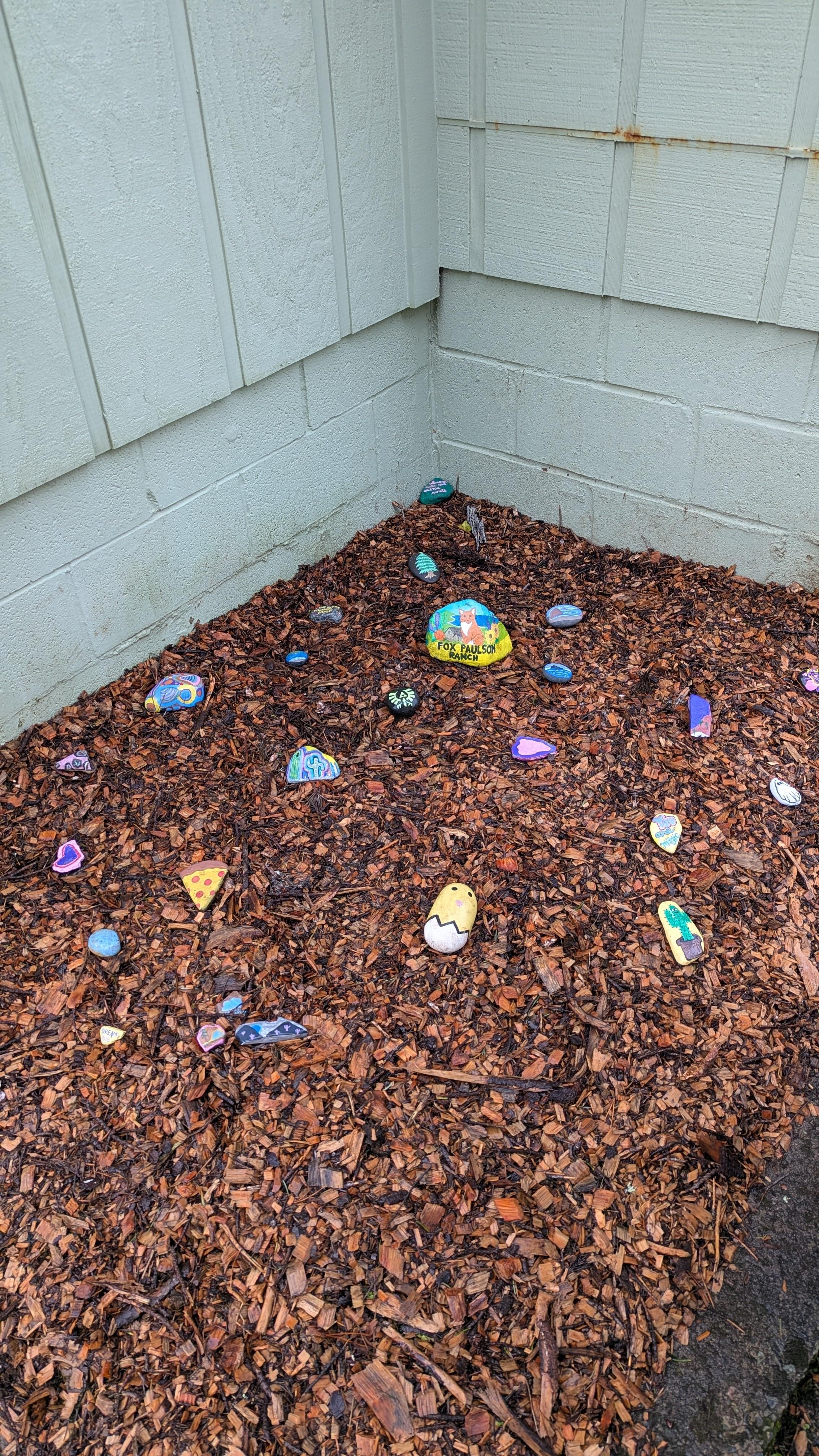 Painted rock garden