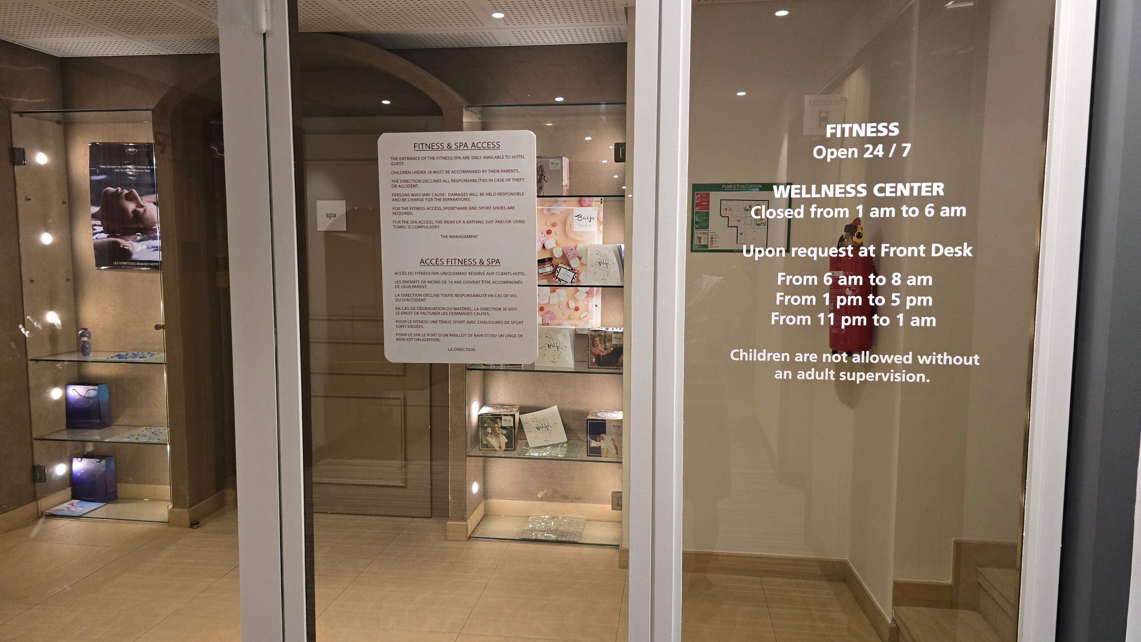 Spa&fitness 입구