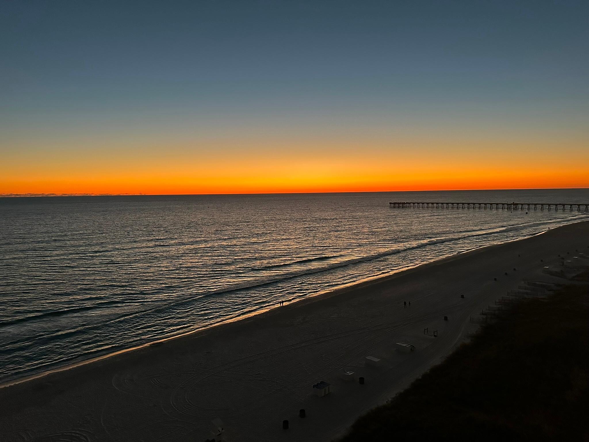 Post sunset view to west from condo.