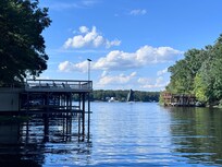 View from dock looking out to main lake