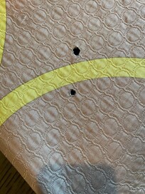 Burn holes