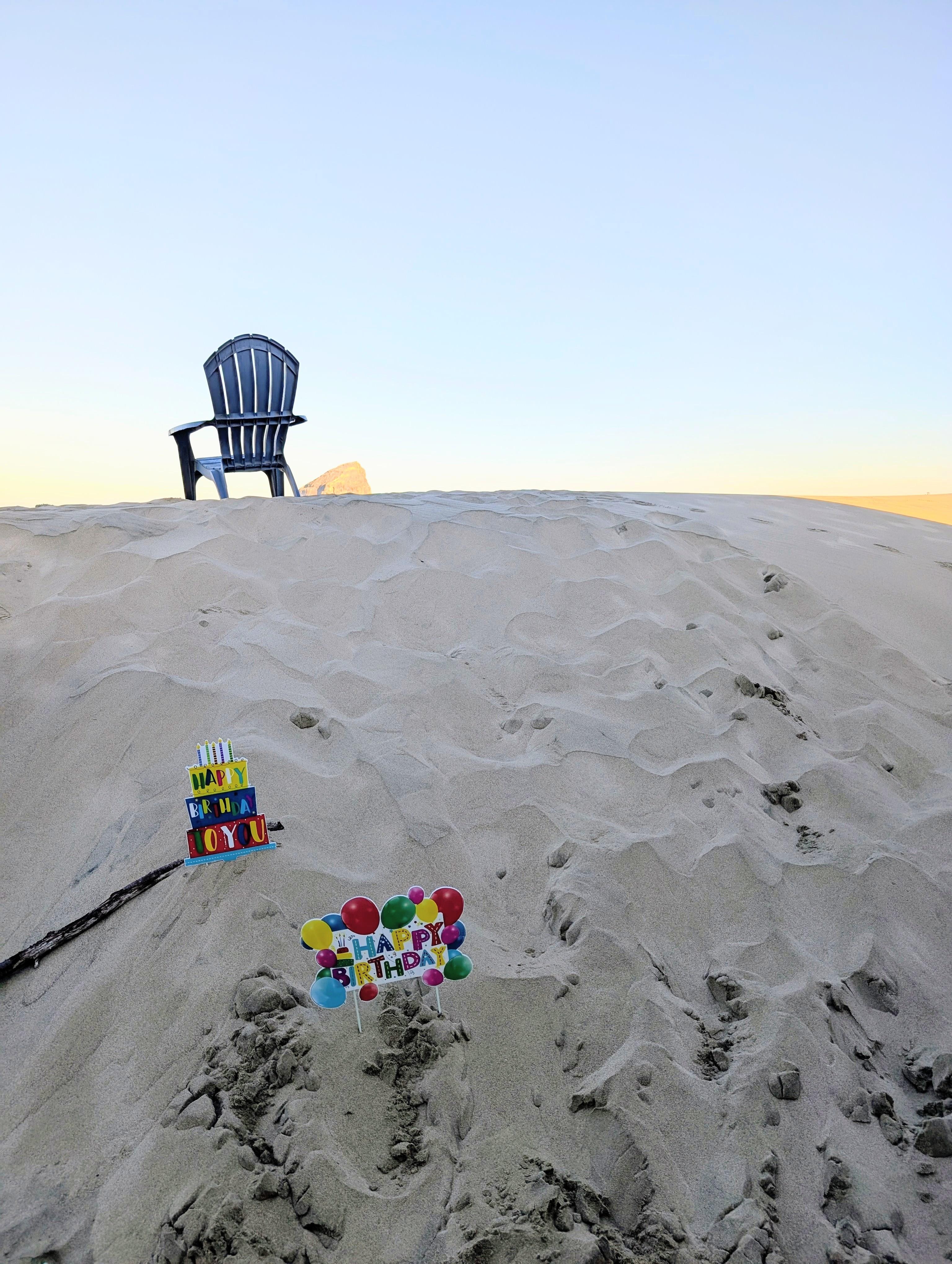 the dune outside the back patio