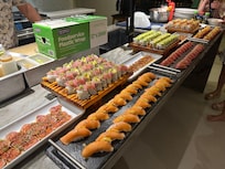 Fresh sushi for the whole group!