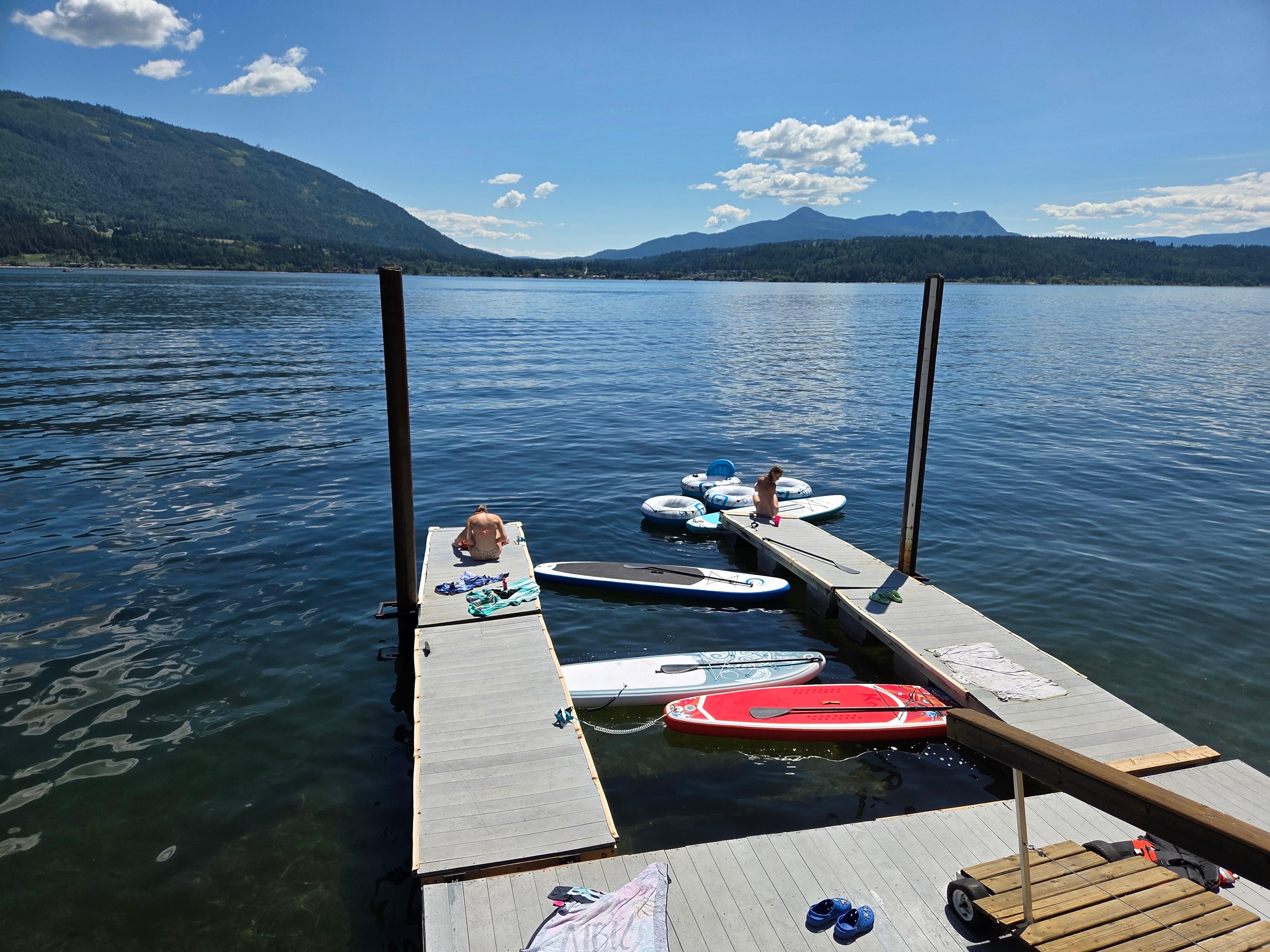 Enjoyed paddlebiarding and floating from the dock