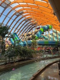 Indoor water park.