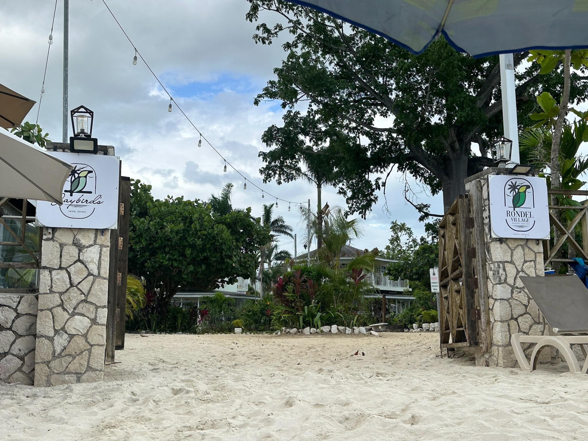 Looking at Rondel from the beach.