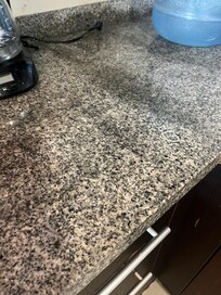 Counter old and stained black