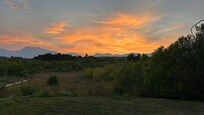 Sunset looking out the porch