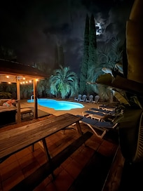 The pool area was so relaxing.