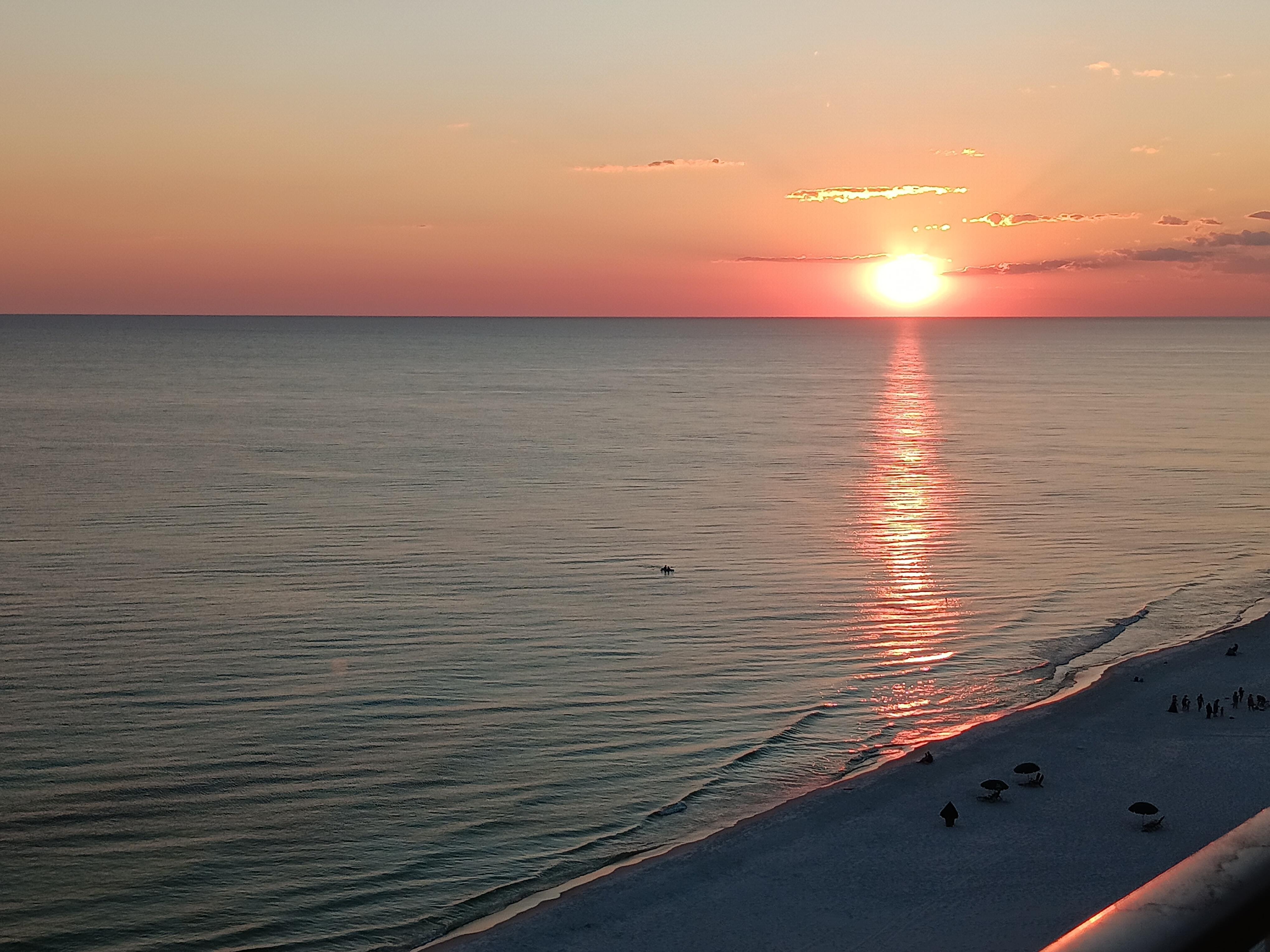 Perfect sunset from the balcony