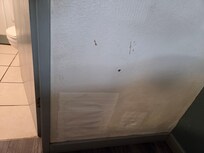 Holes covered with tape
