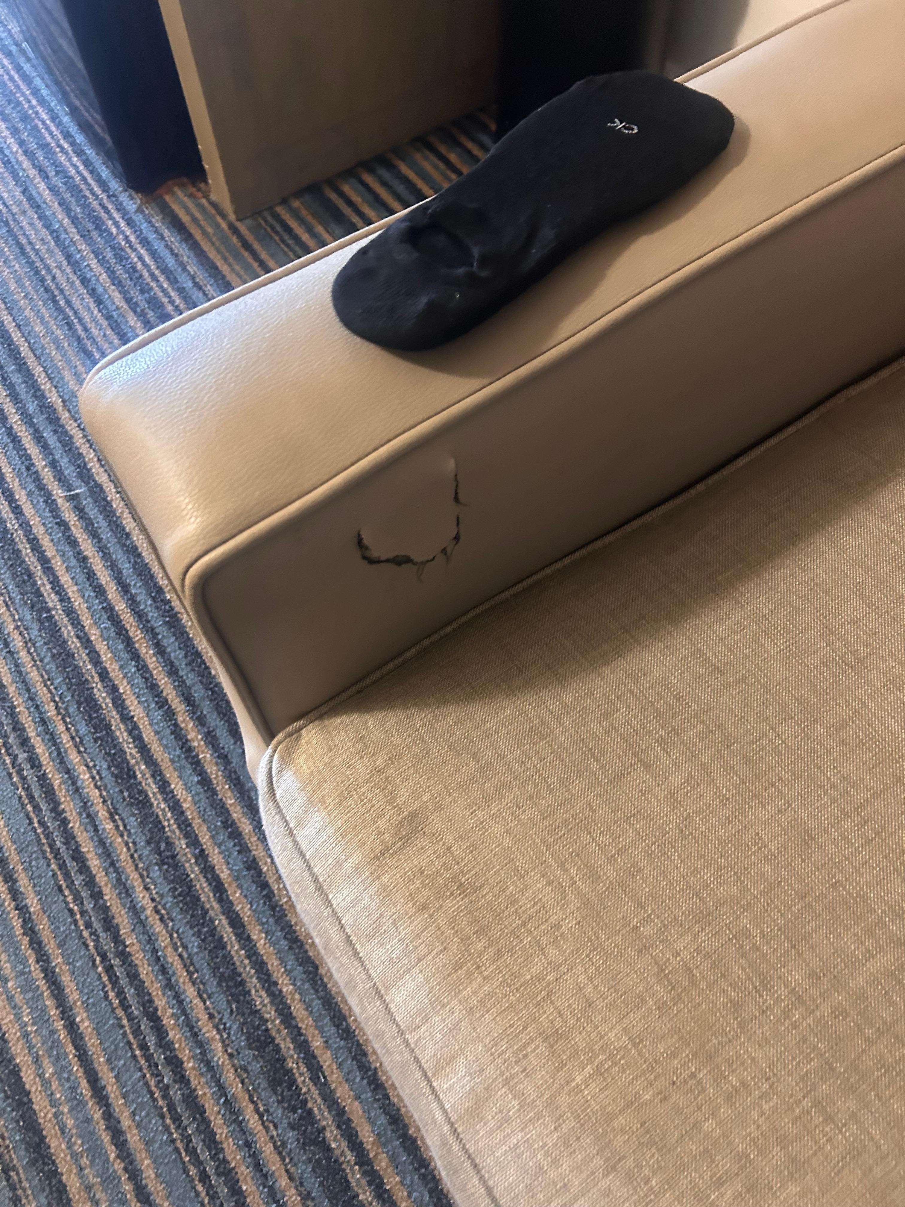 Hole in the couch