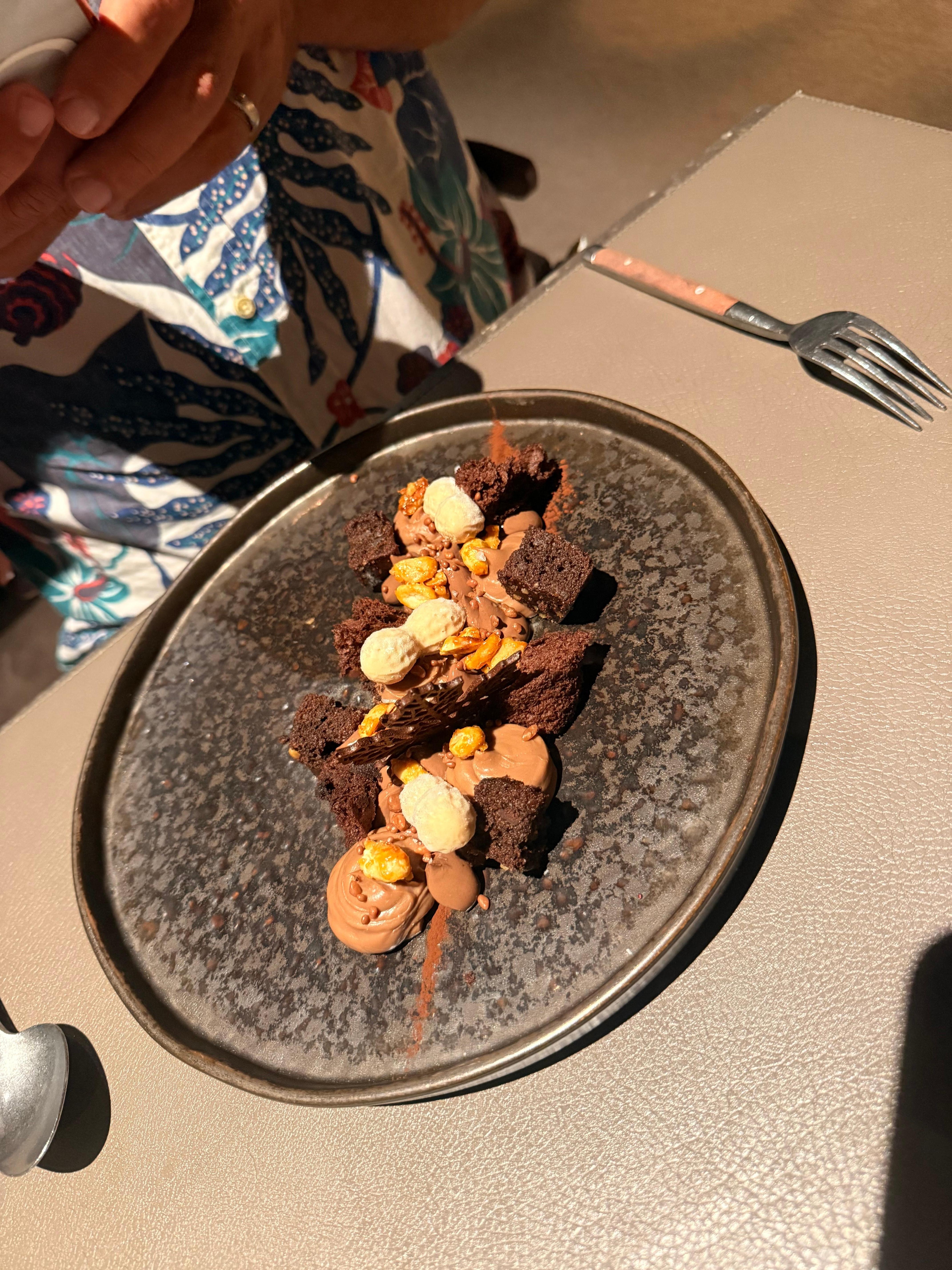 Chocolate dessert. 