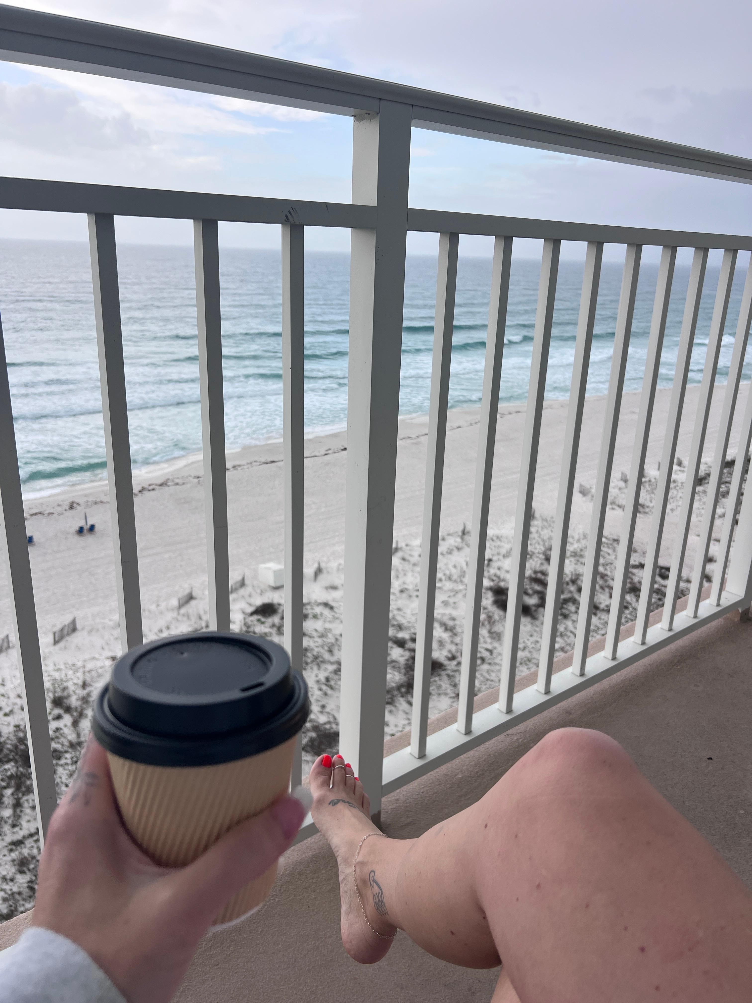Room 625 balcony view of the beach