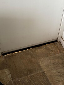 Gap under door in lower bedroom