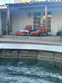 View of our room from hot tub