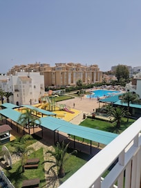 pool/splash park view from balcony