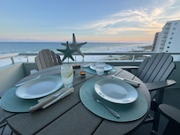 Al fresco dining at sunset.