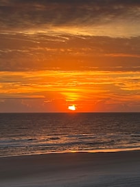 View of sunrise from the balcony