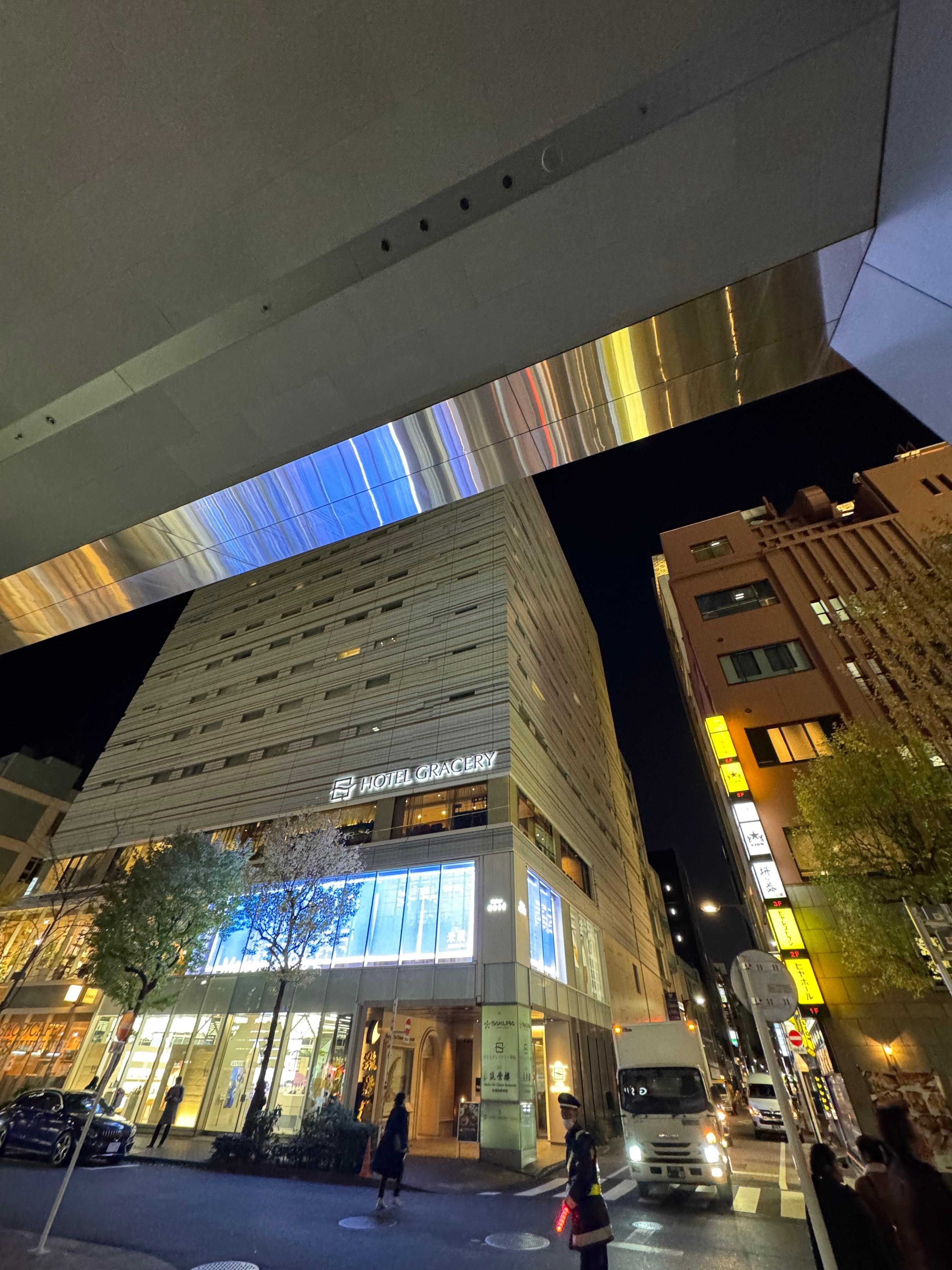 銀座six から撮影。隣りは銀座ライオン。