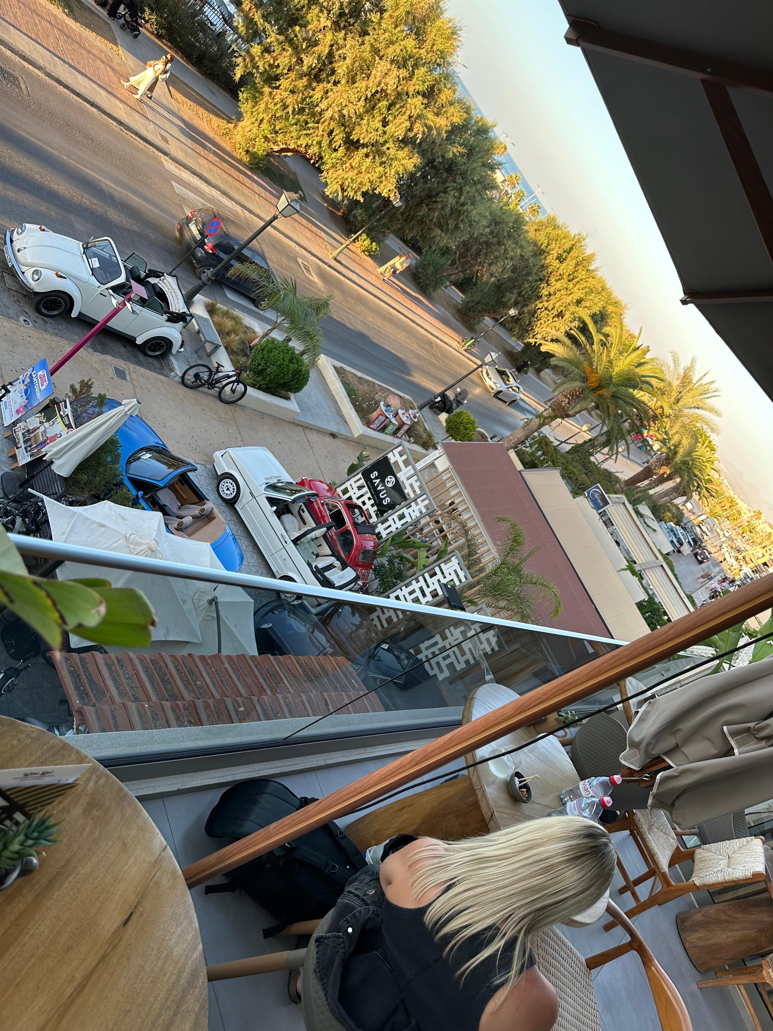 Hotel lobby view out 