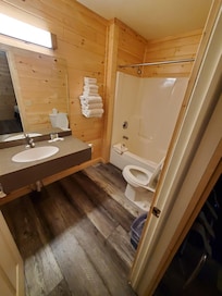 Bathroom was clean and there were plenty of towels.
