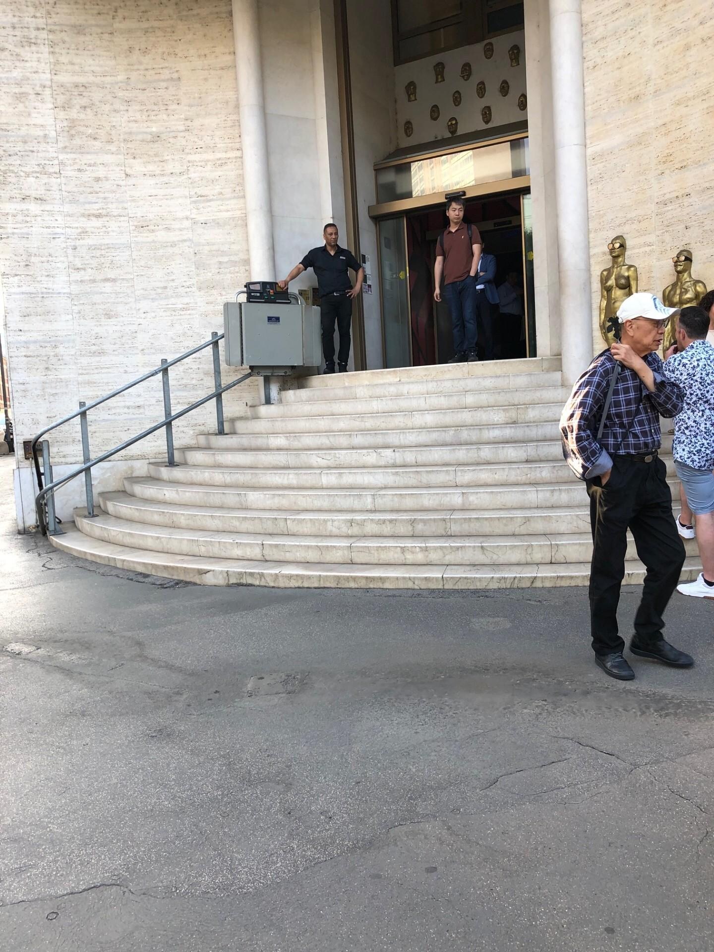 Entrance, 11 steps above the street