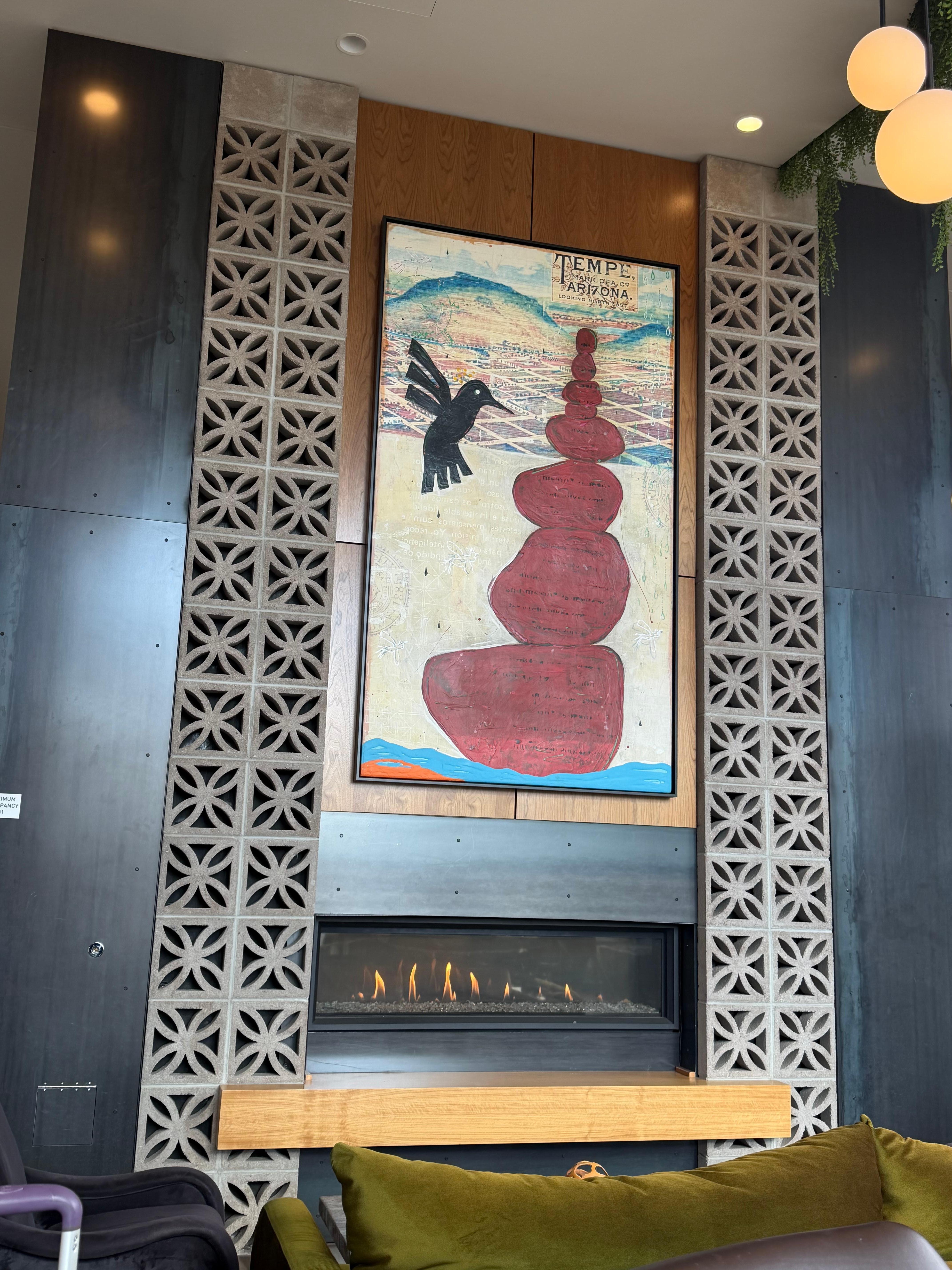 Front lobby fireplace 