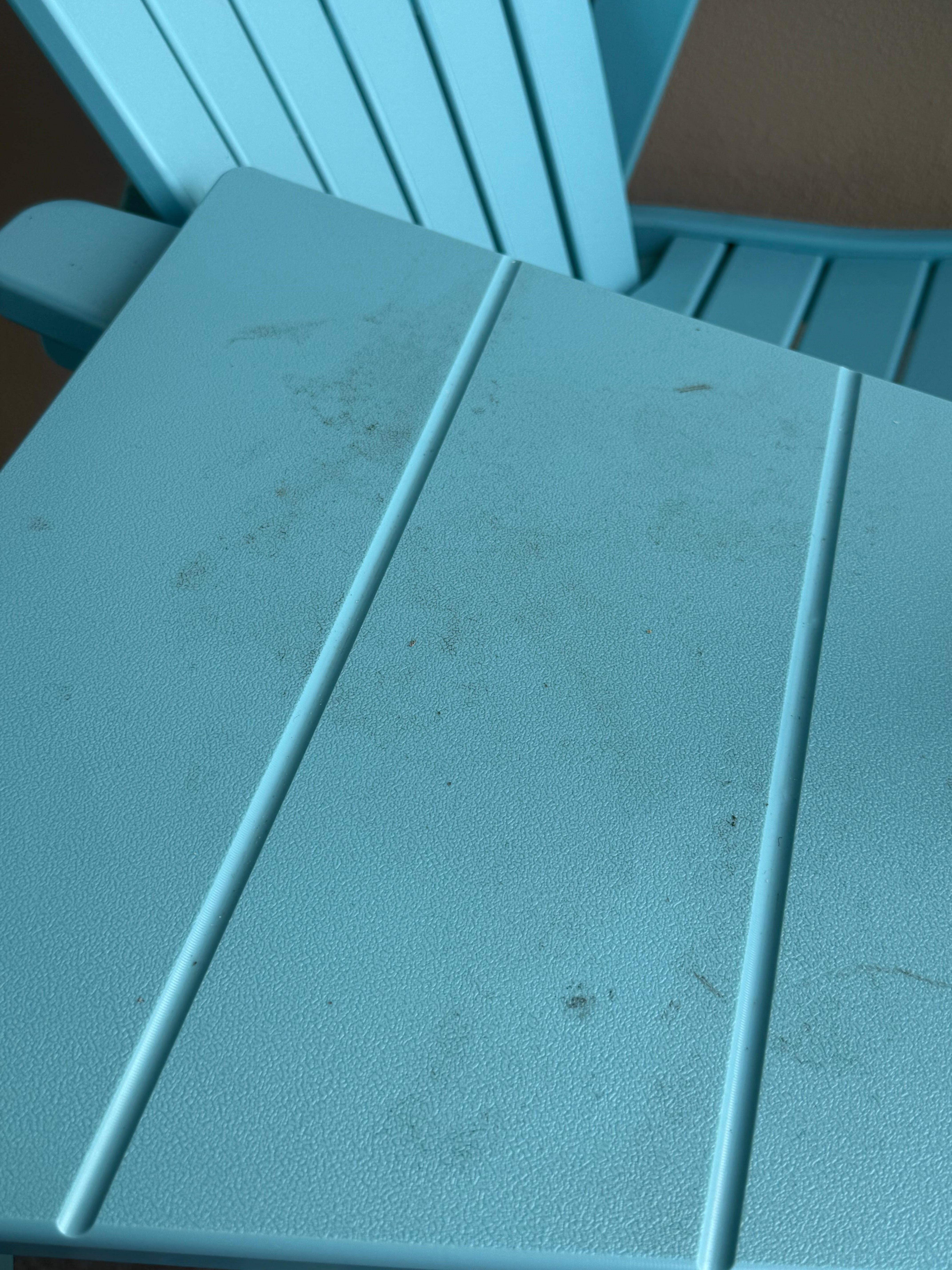 Filthy outdoors furniture.