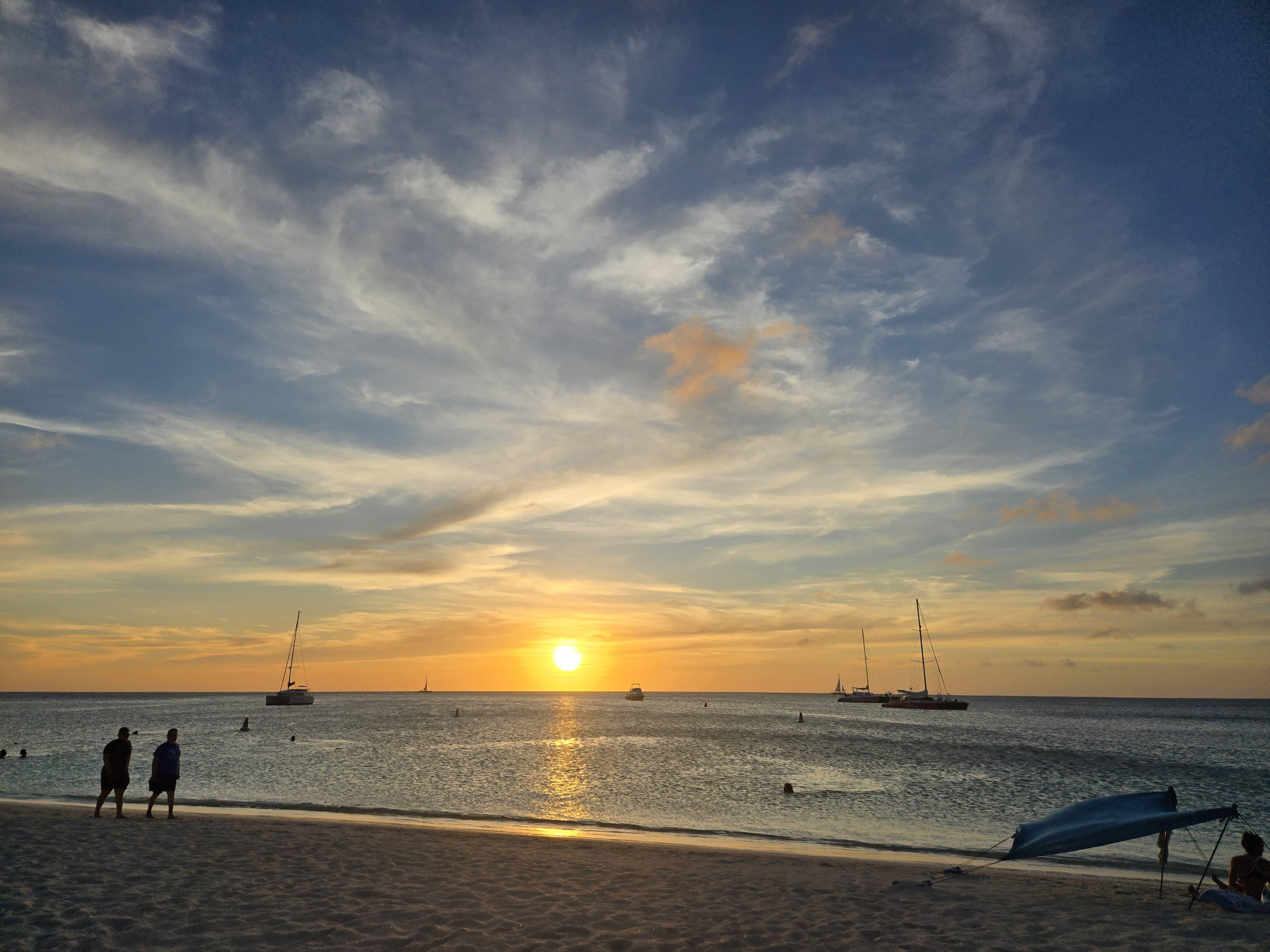 Amazing sunset view from Hilton beachfront