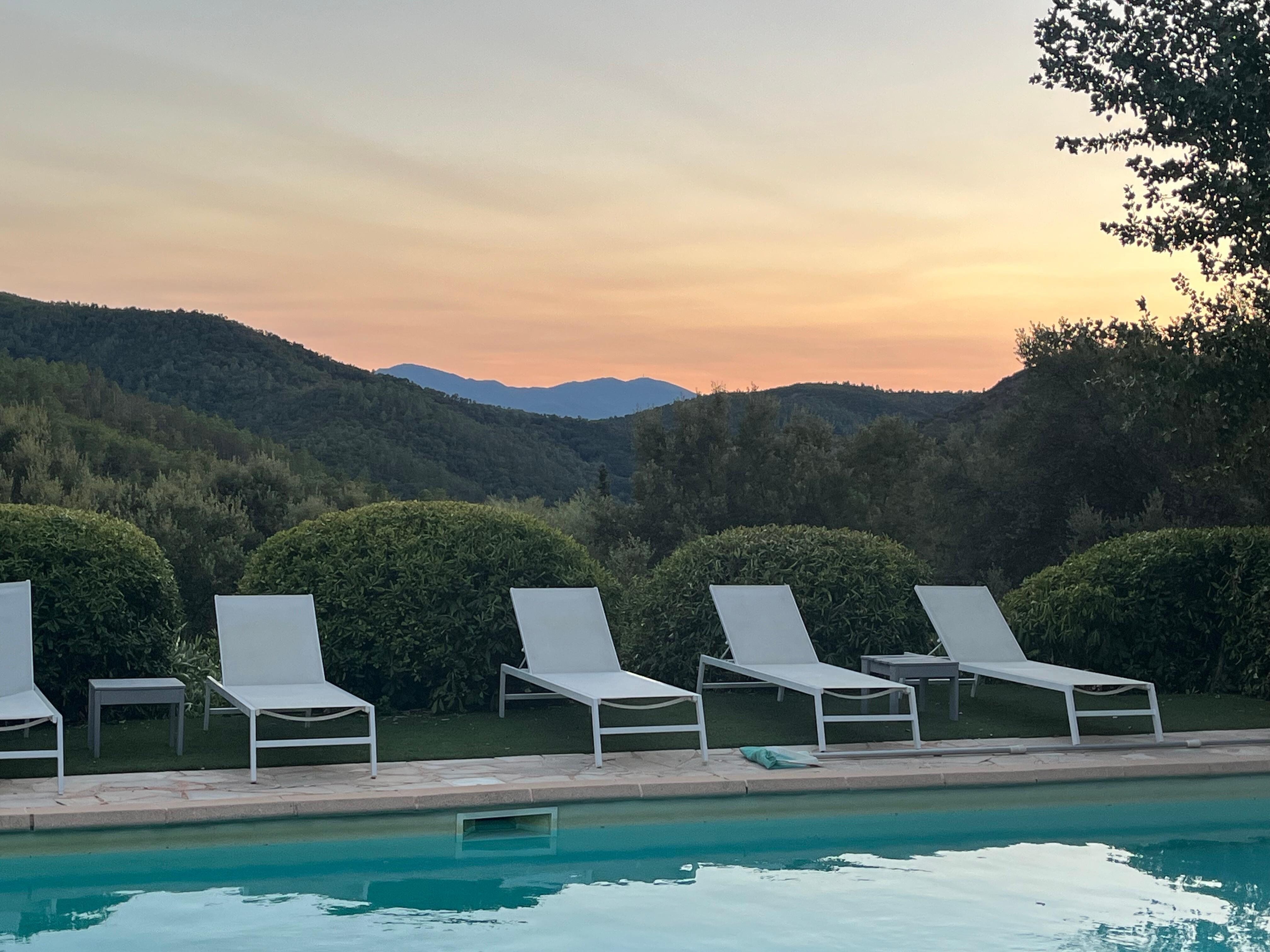 Sunset over the hills