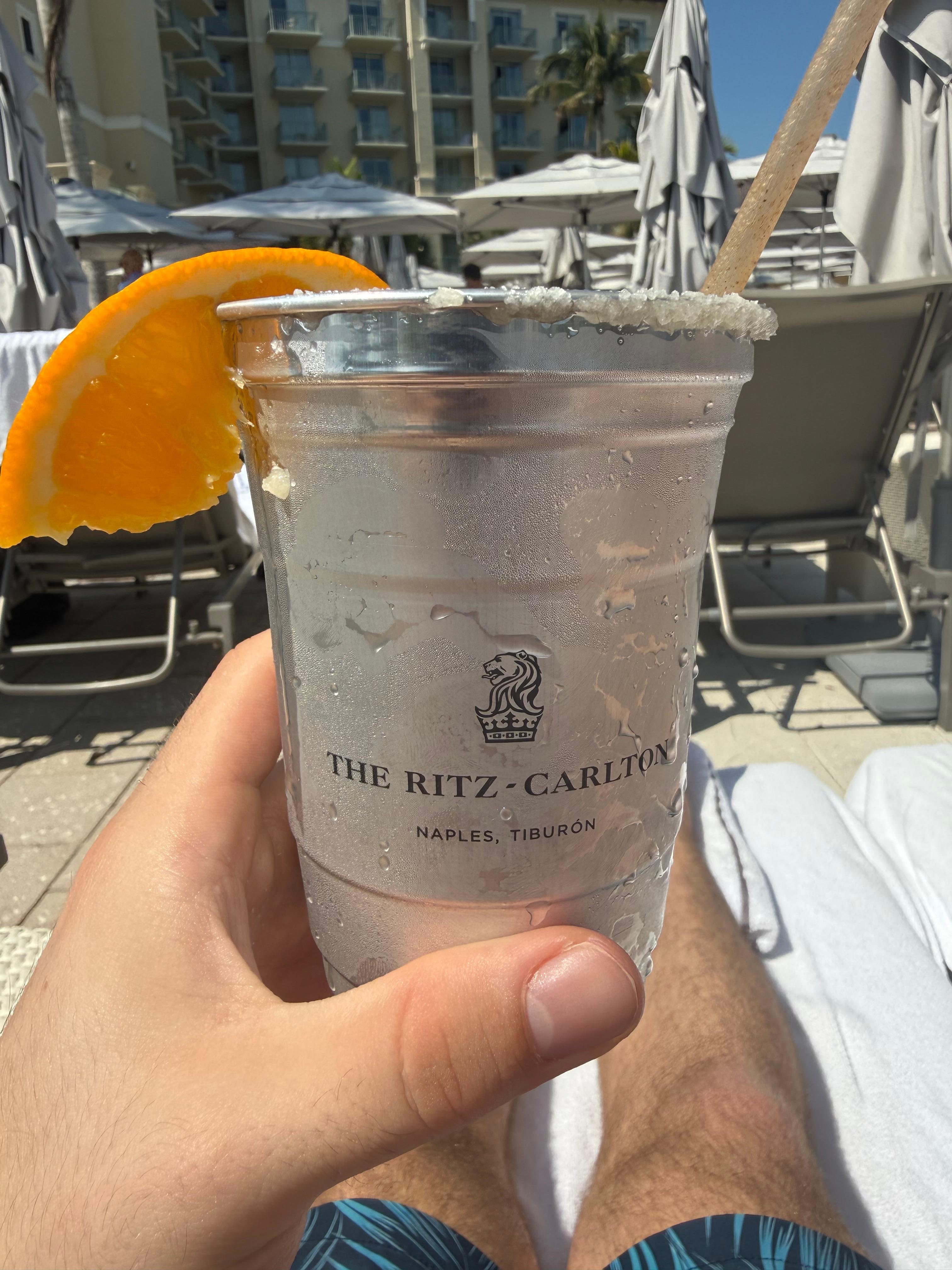 A margarita on the beach!