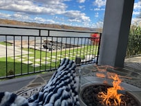 Morning coffee by the firepit.