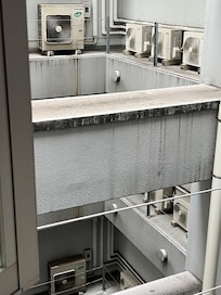 The view from the window. It works if you are going on a Blade Runner vibe.