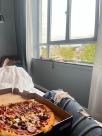 Bed and window view