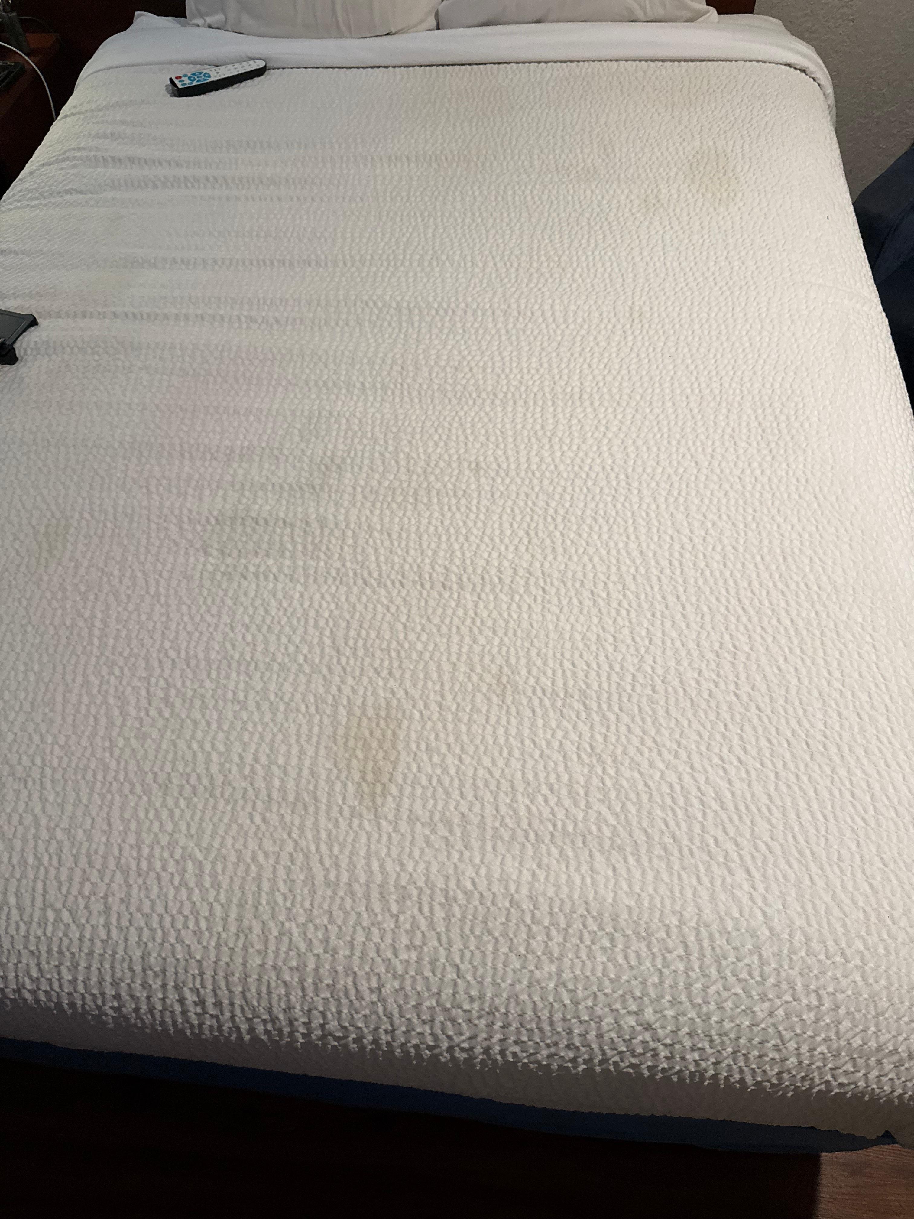 That’s EXACTLY HOW the blanket was.  If bed bugs and scabbies ain’t involved I’d be shocked. Looks like someone had a lot of fun then made the bed 