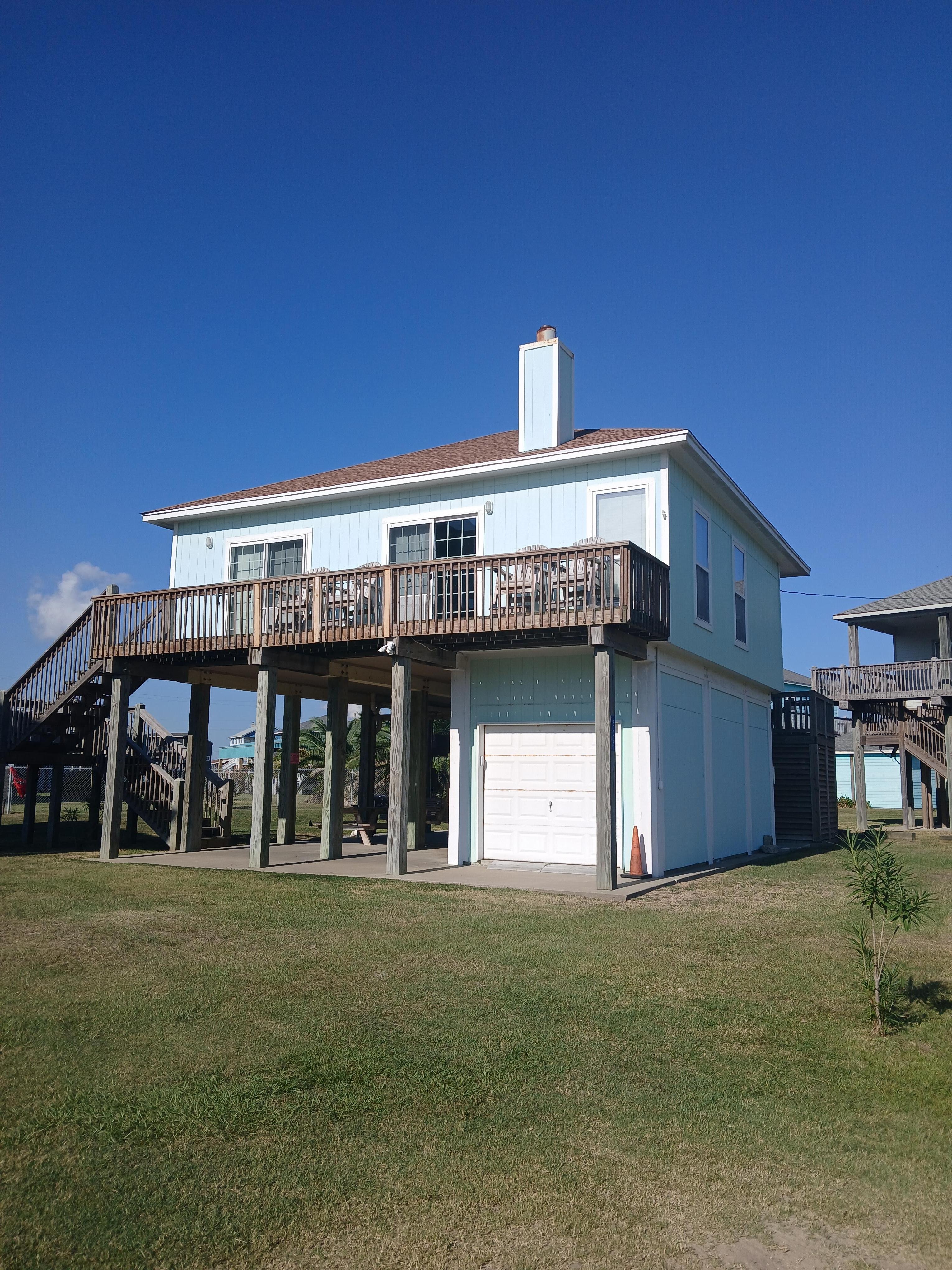 View from the side of the beach house
