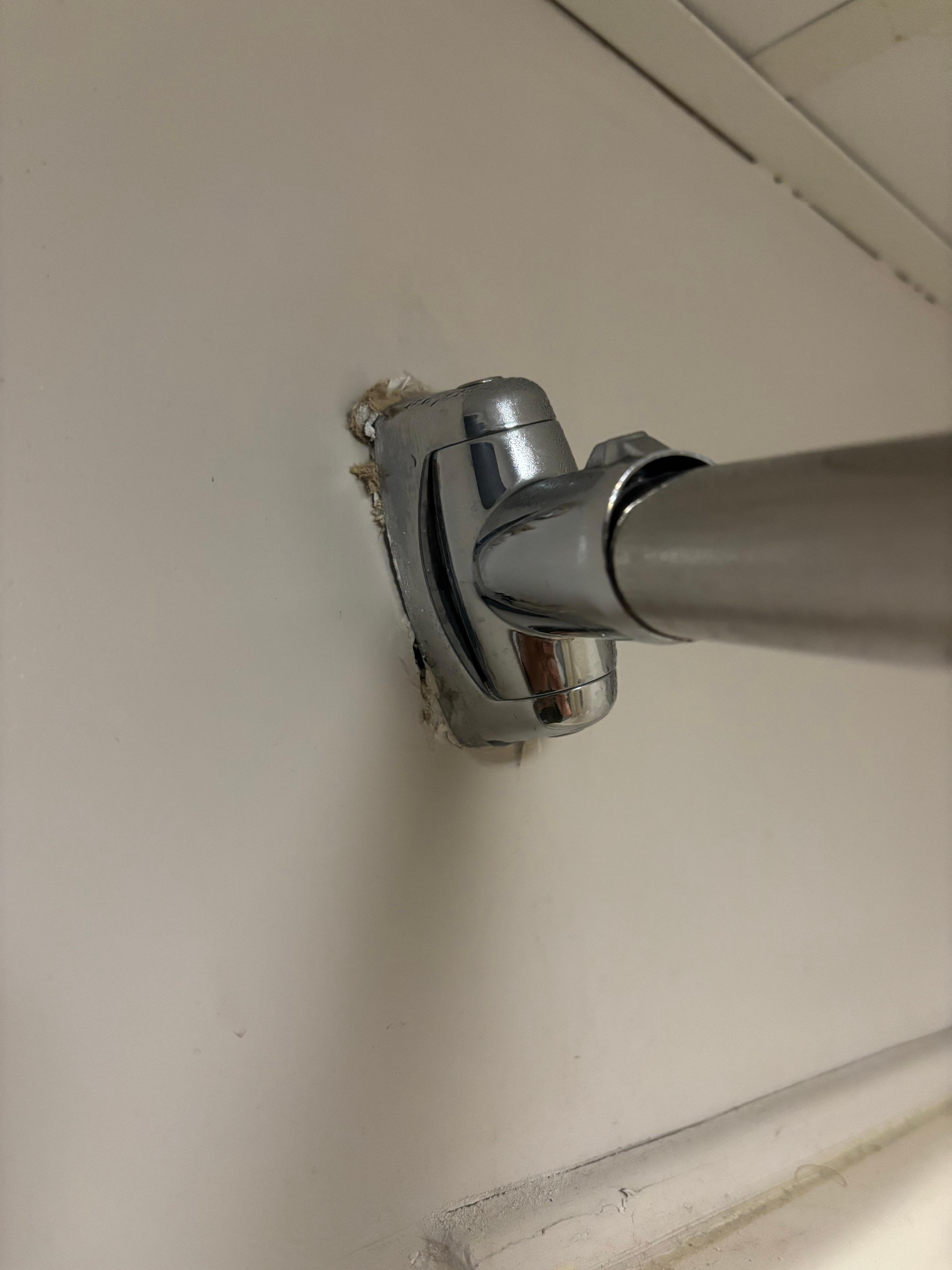 Broken shower curtain rod