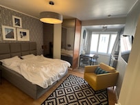 Large light room. Too light at night as no proper blinds