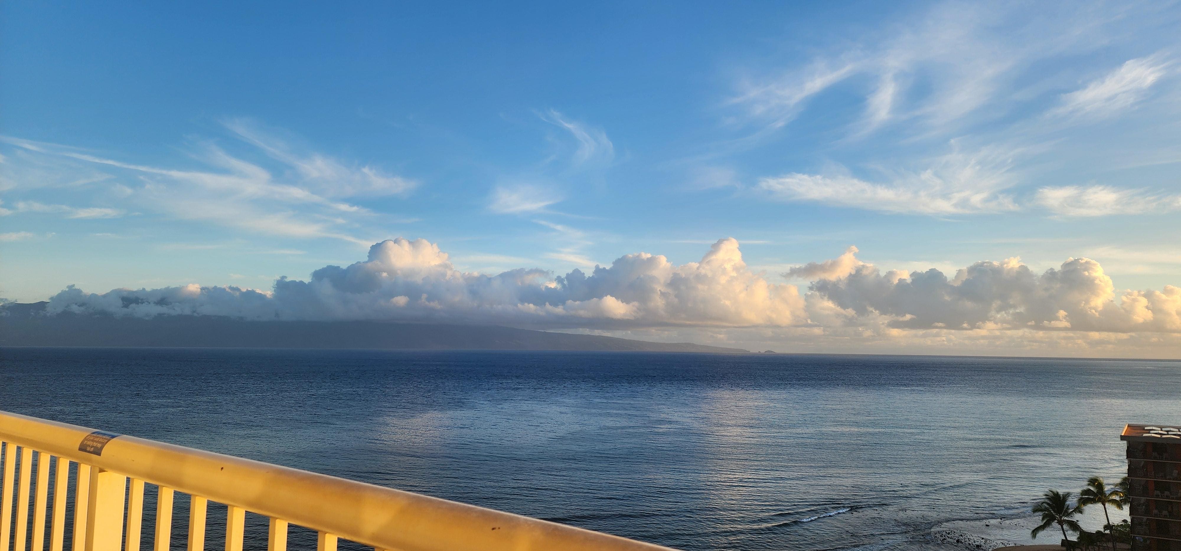 View looking out from our room.