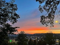 Sunset view from porch