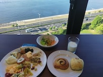 朝食の会場の眺めが最高