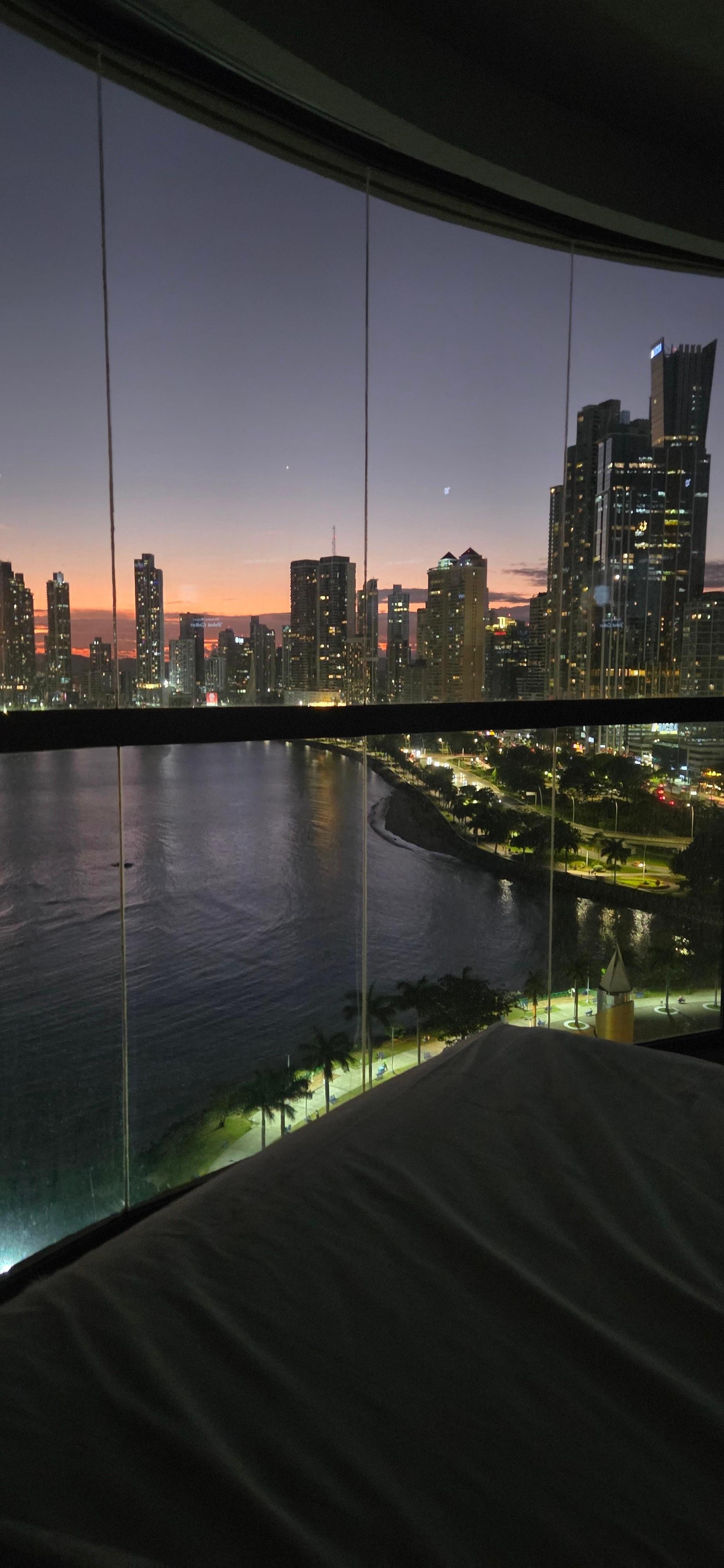 Beautiful city lights at night