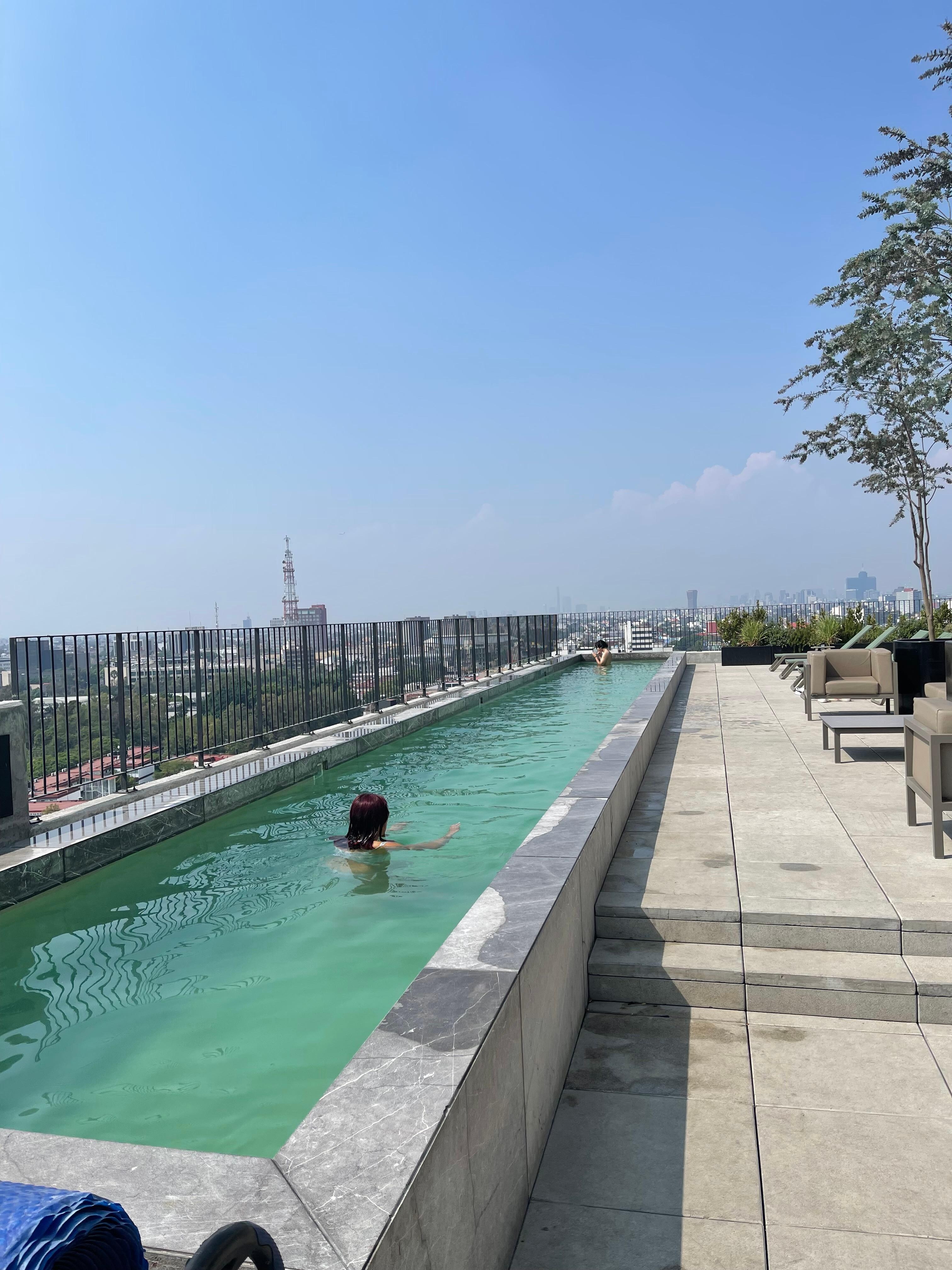 nice pool on the roof