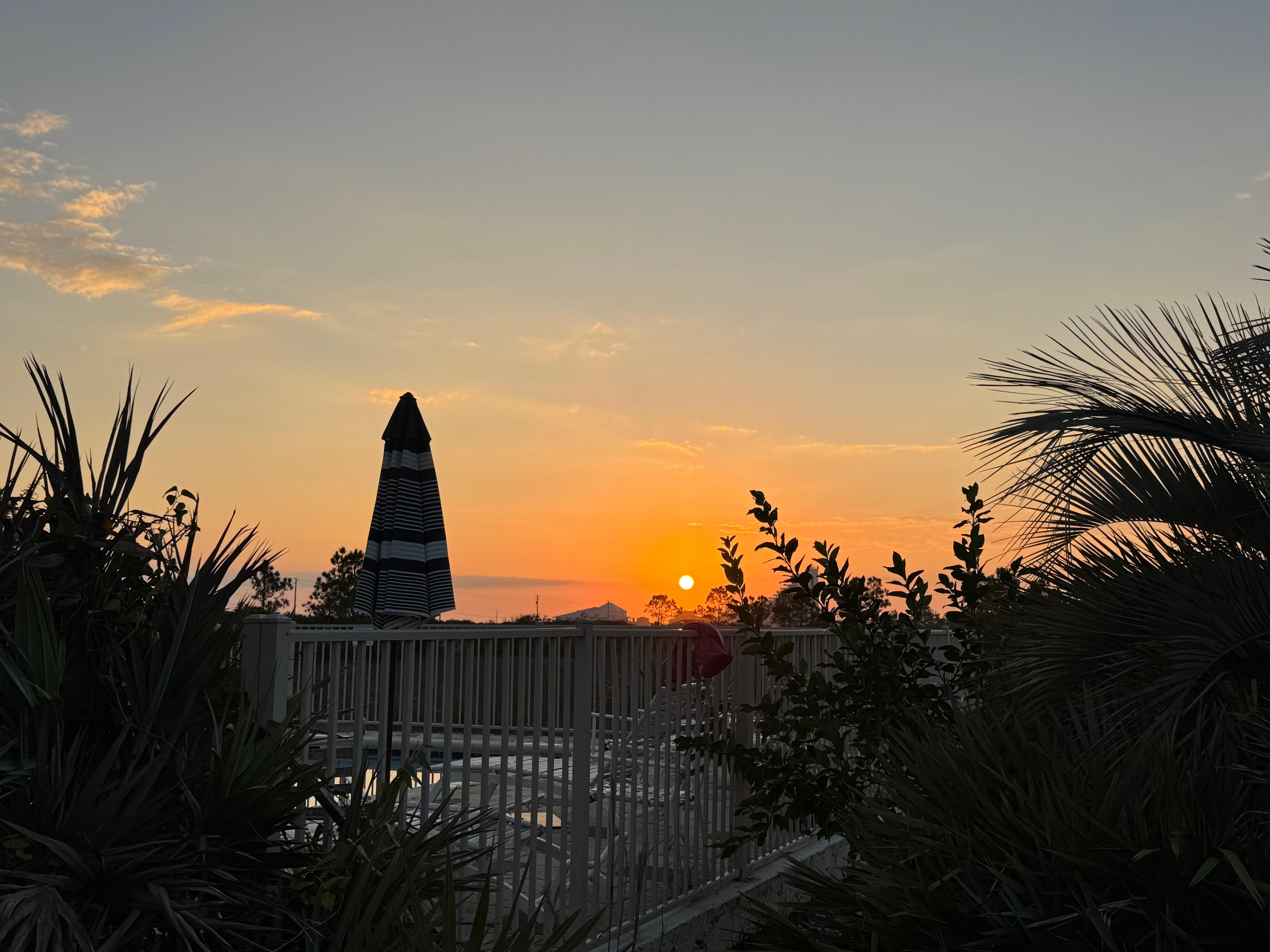 View from sidewalk looking west about 4:40 pm. 